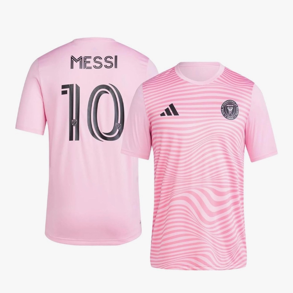 Adidas Men’s Pink Soccer Jersey with Black Accents